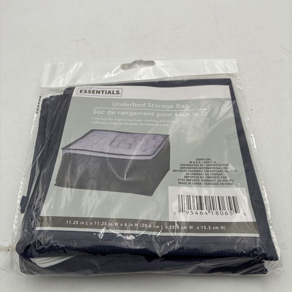 New - Essentials - Under The Bed Shoe Organizer - Blue